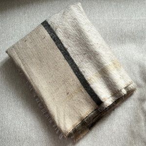 Cream plaid scarf